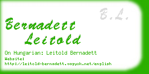 bernadett leitold business card